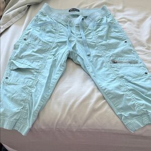 Lee Light Blue Cargo Capris